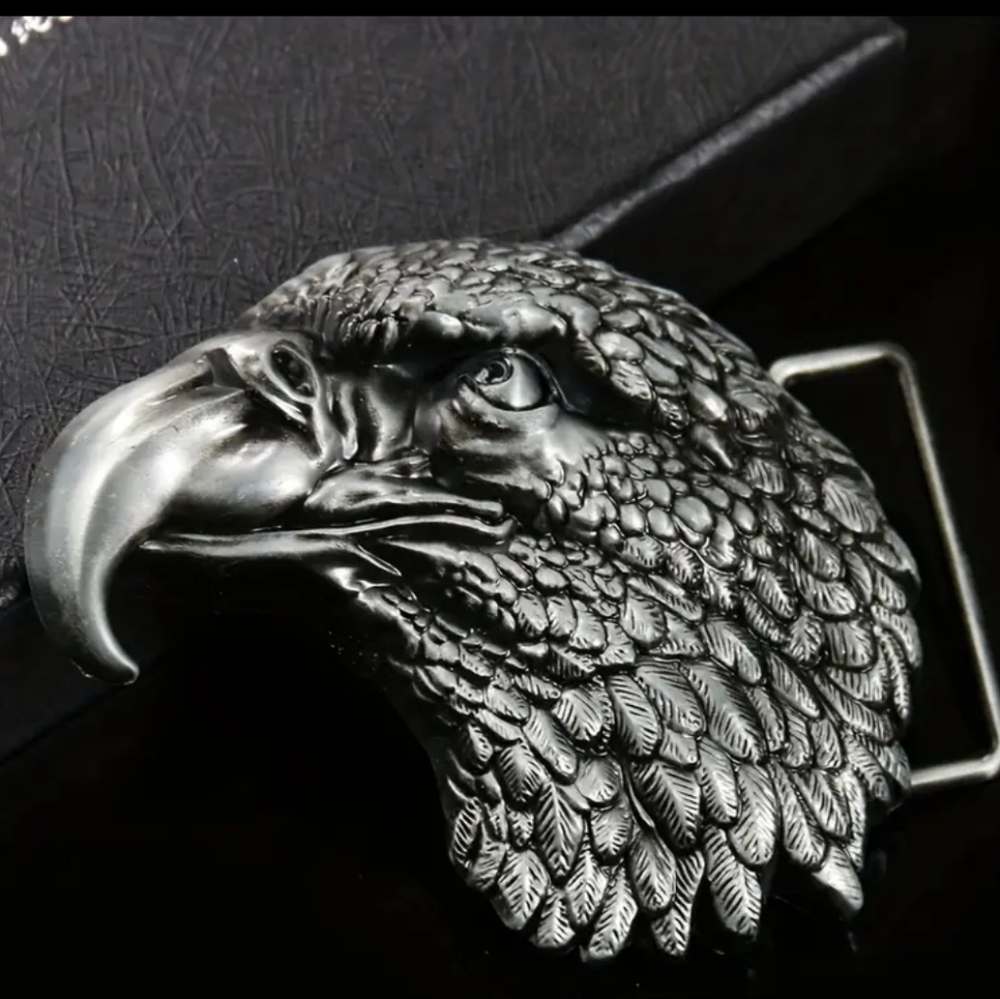 New silver eagle belt buckle fits 1.5" belt buckle
